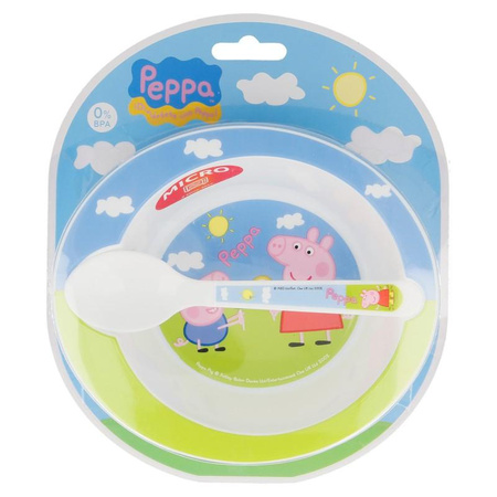 Peppa Pig - Miska z łyżeczką do mikrofali Świnka Peppa